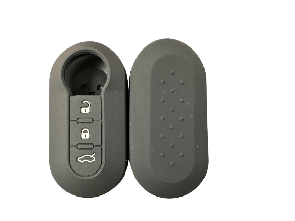 KU-CULLA089 CUBRE LLAVE DE SILICONA FIAT 500 DOBLO- GRAN SIENA - BRAVO - PALIO - MOBI BLACK