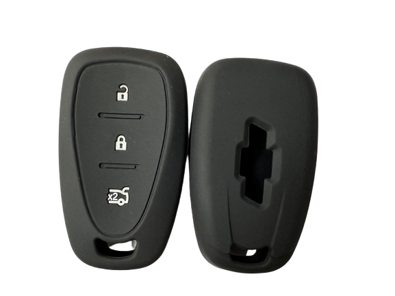 KU-CULLA033 CUBRE LLAVE DE SILICONA CHEVROLET 3 BOTONES PRESENCIA TRACKER - CRUZE BLACK