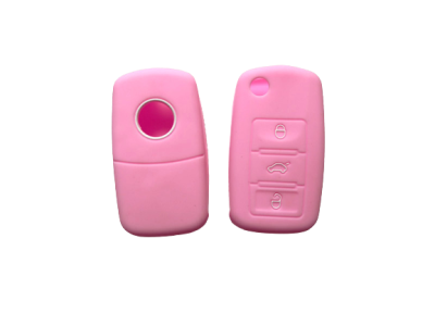 KU-CULLA068 CUBRE LLAVE DE SILICONA VW 3 BOTONES BORA - VENTO - PASSAT - SURAN - AMAROK PINK