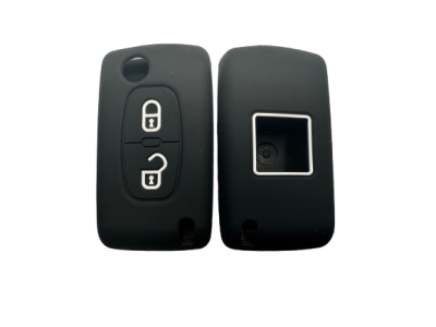 KU-CULLA125 CUBRE LLAVE DE SILICONA PEUGEOT 2 BOTONES NAVAJA 207 GTI - 3008  BLACK
