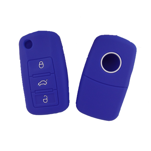 KU-CULLA067 CUBRE LLAVE DE SILICONA VW 3 BOTONES BORA - VENTO - PASSAT - SURAN - AMAROK BLUE