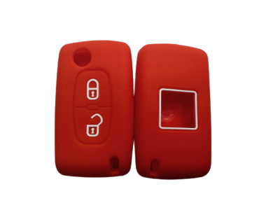 KU-CULLA098 CUBRE LLAVE DE SILICONA CITROEN 2 BOTONES NAVAJA C3 - C4 - PICASSO - BERLINGO RED