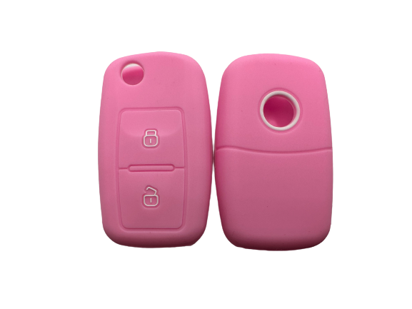 KU-CULLA072 CUBRE LLAVE DE SILICONA VW 2 BOTONES AMAROK - SAVEIRO  PINK