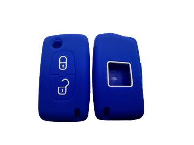 KU-CULLA127 CUBRE LLAVE DE SILICONA PEUGEOT 2 BOTONES NAVAJA 207 GTI - 3008  BLUE