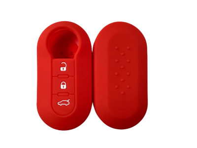 KU-CULLA090 CUBRE LLAVE DE SILICONA FIAT 500 DOBLO- GRAN SIENA - BRAVO - PALIO - MOBI RED