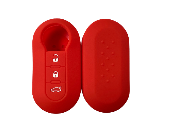 KU-CULLA090 CUBRE LLAVE DE SILICONA FIAT 500 DOBLO- GRAN SIENA - BRAVO - PALIO - MOBI RED