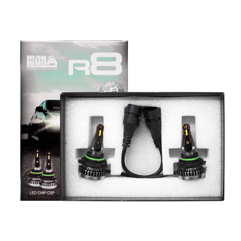 R8-9005 OFF ROAD KIT DE LED R8 9005 HB3 10MA GENERACION CHIP CSP SIN COOLER 60000 LUMENS 42WATTS 12V