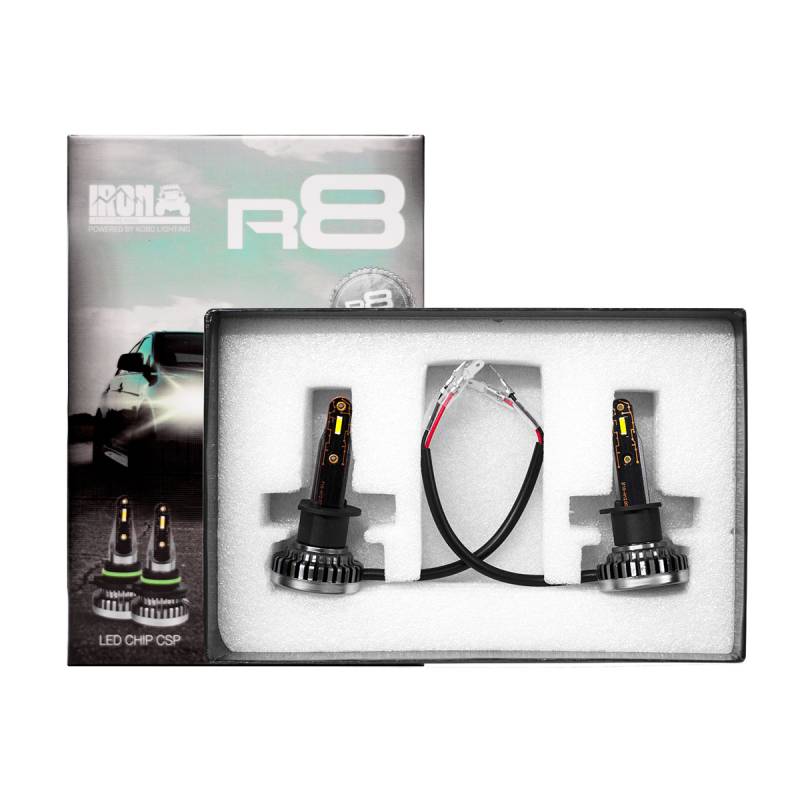 R8-H1 OFF ROAD KIT DE LED R8 H1 10MA GENERACION CHIP CSP SIN COOLER 60000 LUMENS 42WATTS 12V