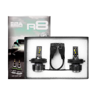 R8-H4 OFF ROAD KIT DE LED R8 H4 10MA GENERACION CHIP CSP SIN COOLER 60000 LUMENS 42WATTS 12V  