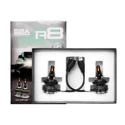 R8-H7 OFF ROAD KIT DE LED R8 H7 10MA GENERACION CHIP CSP SIN COOLER 60000 LUMENS 42WATTS 12V  