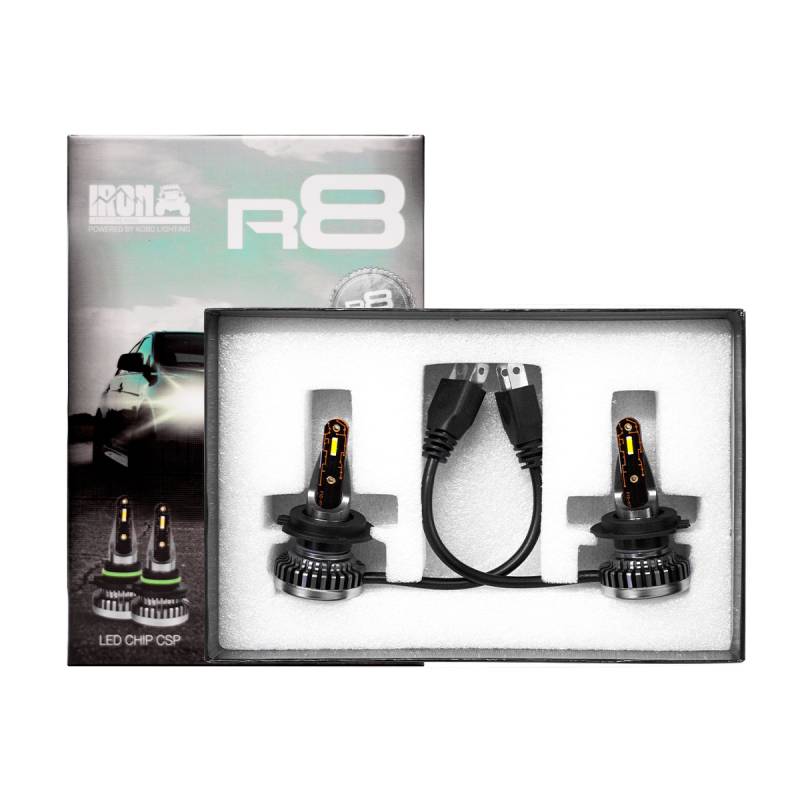 R8-H7 OFF ROAD KIT DE LED R8 H7 10MA GENERACION CHIP CSP SIN COOLER 60000 LUMENS 42WATTS 12V