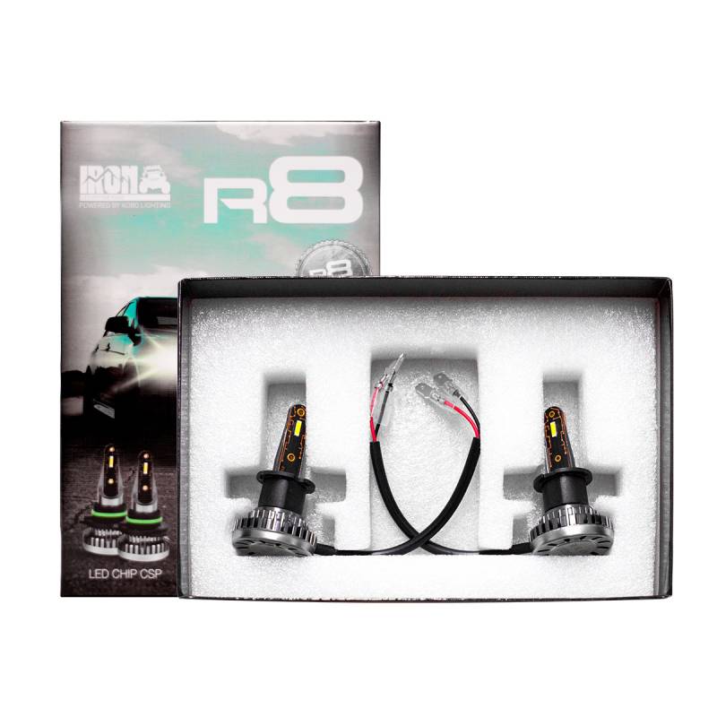 R8-H3 OFF ROAD KIT DE LED R8 H3 10MA GENERACION CHIP CSP SIN COOLER 60000 LUMENS 42WATTS 12V