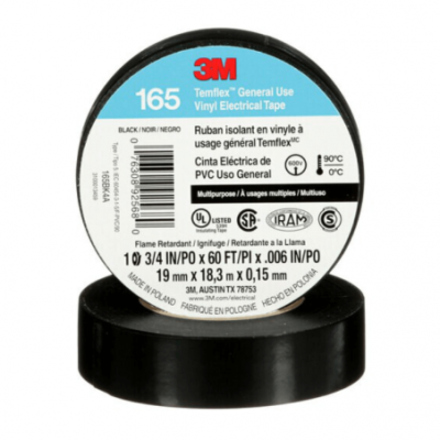 TEMFLEX 165 19MM x 18M NEGRO (REEMPLAZA CODIGO 45810)