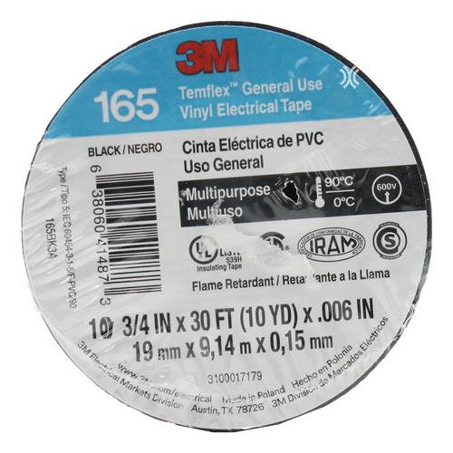 66061 CINTA AISLADORA DE PVC TEMFLEX 165 19MM x 9M NEGRO (REEMPLAZA CODIGO 45822)
