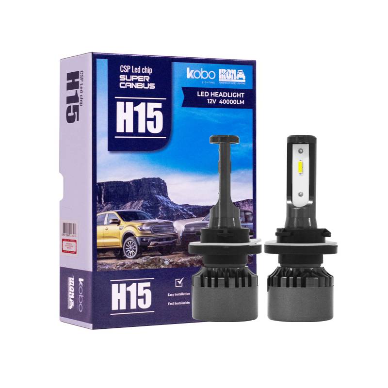 KB1-H15 OFF ROAD KIT DE LED CSP CANBUS H15 PROYECTOR SUPER CANBUS CSP CHIP 12V 40000LM
