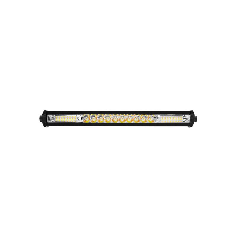 BAR36RUAR-AMB OFF ROAD BARRA DE LED SLIM BARRA DE LED ULTRA SLIM 102 WATTS - 27 CM DE LARGO COLOR BLANCO Y AMBAR 12V/24V