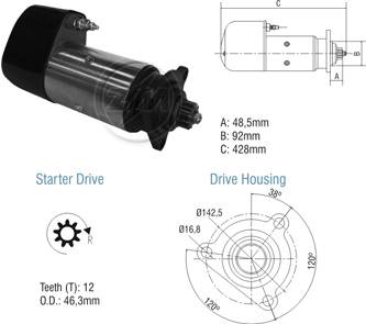 8010101 Arranque Caterpillar 24 Volt