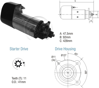 8010103 Arranque Volvo 24 Volt