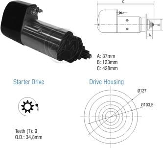 8010104 Arranque Mercedes Benz 24 Volt
