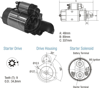 8010202 Arranque Mercedes Benz 12 Volt