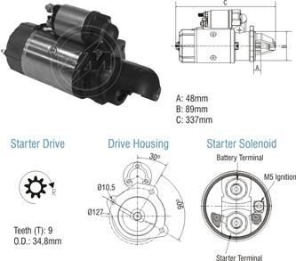 8010202 Arranque Mercedes Benz 12 Volt