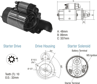 8010205 Arranque Mercedes Benz 12 Volt