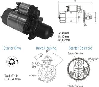 8010301 Arranque Case/ Mercedes Benz 24 Volt