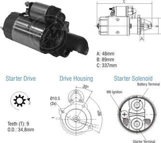 8010302 Arranque Mercedes Benz 24 Volt