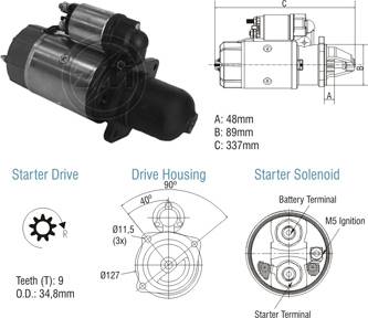 8010304 Arranque Case/ Mercedes Benz 24 Volt
