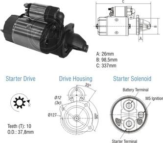 8010306 Arranque Ford Cargo/ Volkswagen 24 Volt