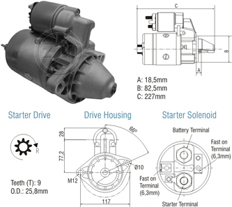 8010603 Arranque Chevrolet Blazer/ S10 12 Volt