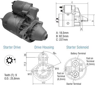 8010603 Arranque Chevrolet Blazer/ S10 12 Volt