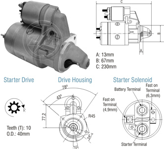8010606 Arranque Fiat 147/ Spazio/ Uno 12 Volt