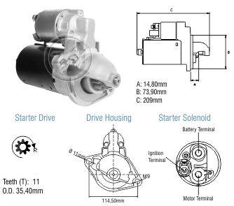 8011006 Arranque Toyota Corolla 12v 12 Volt