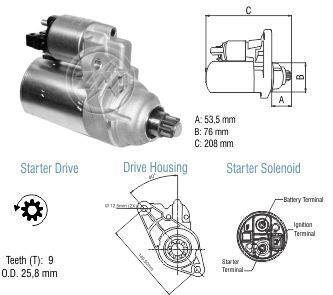 8012502 Arranque VW CrossFox / Gol/Golf/Polo/Voyage 12v
