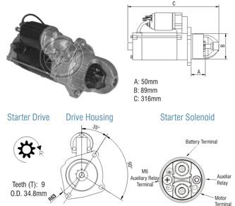 8013004 Arranque Mercedes Benz 1215/ 1218/ 1418/ 2423/ 712/ 914/ 915/ 1418/ 1618 24 Volt