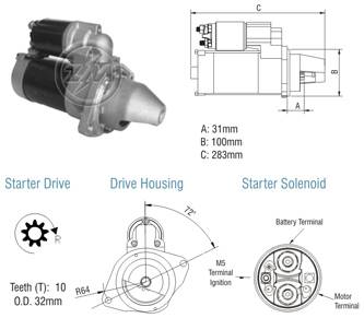 8013006 Arranque Ford F250/ 350/ 4000 12 Volt