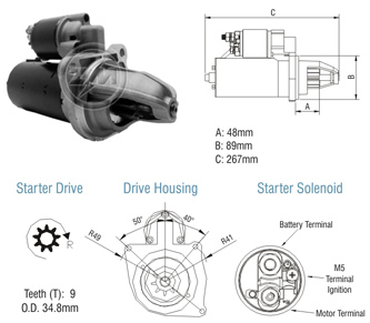 8013201 Arranque Mercedes Benz 12 Volt