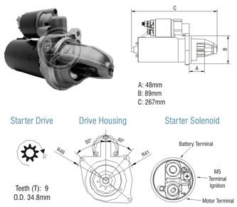 8013201 Arranque Mercedes Benz 12 Volt