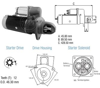 8013502 Arranque M. Benz 2635/1625/1630/1935/1941 24 Volt