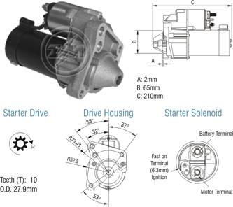 8020101 Arranque Renault Clio/ Laguna/ Megane/ R19/ Scenic 12 Volt