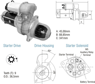 8028004 Arranque Mercedes Benz/ Unimog 24 Volt