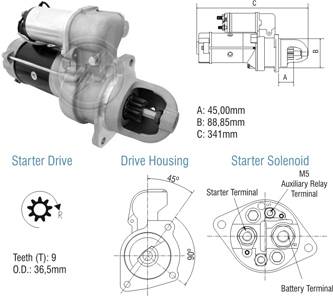 8028004 Arranque Mercedes Benz/ Unimog 24 Volt
