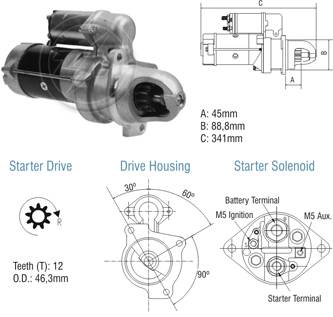 8028011 Arranque Bobcat 12 Volt