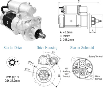 8029001 Arranque Mercedes Benz 1418/ 1720/ 710/ 712/ 812 12 Volt