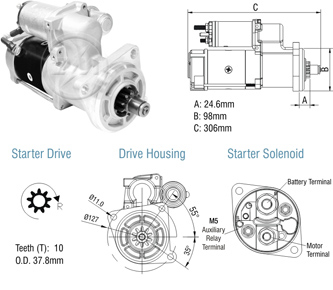 8029002 Arranque Volkswagen 13-1180/ 17-180/ 8-120/ 8-150 12 Volt