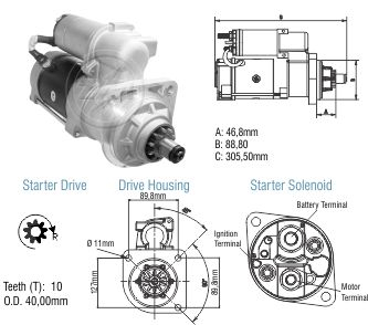 8029004 Arranque VW Man Delivery 12 Volt
