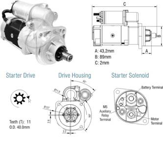 8029101 Arranque Mercedes Benz 1720/ 1721/ 1420/ 1621/ 1623 24 Volt