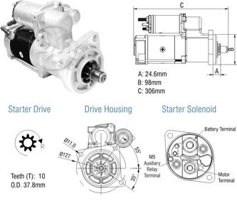 8029103 Arranque Volkswagen/ Volvo 24 Volt