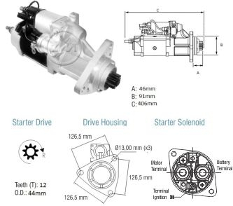 8038002 Arranque Ford Cargo 24 Volt